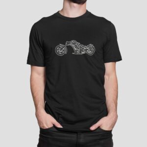 Στάμπα για μπλούζα, Motorcycle (10354) - Black (309)