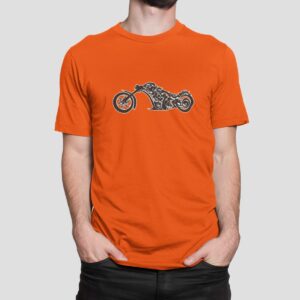 Στάμπα για μπλούζα, Motorcycle (10354) - Orange (400)