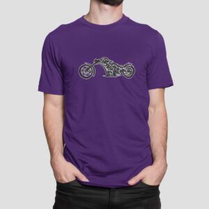 Στάμπα για μπλούζα, Motorcycle (10354) - Dark Purple (712)