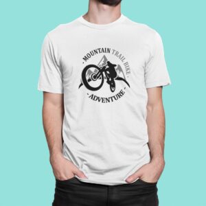 Στάμπα για μπλούζα, Mountain bike trail adventure (10358) - White (102)