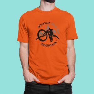 Στάμπα για μπλούζα, Mountain bike trail adventure (10358) - Orange (400)