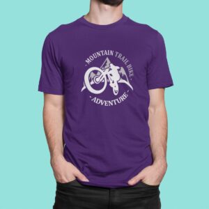 Στάμπα για μπλούζα, Mountain bike trail adventure (10358) - Dark Purple (712)