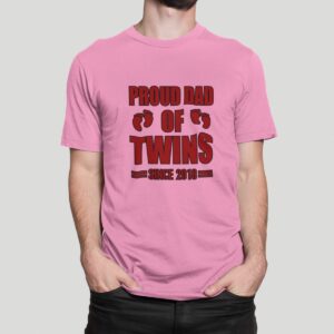 Στάμπα για μπλούζα, Proud dad of twins (10367) - Pink (136)