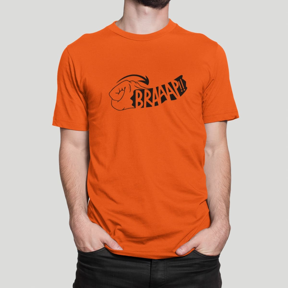 Στάμπα για μπλούζα, Braaap (10368) - Orange (400)