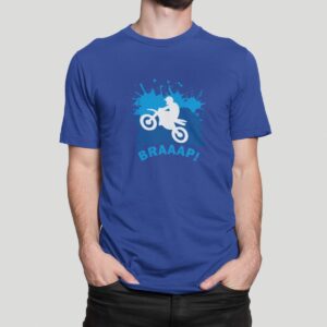 Στάμπα για μπλούζα, Motorcycle (10371) - Royal Blue (241)