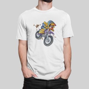 Στάμπα για μπλούζα, Dirt Bike (10361) - White (102)