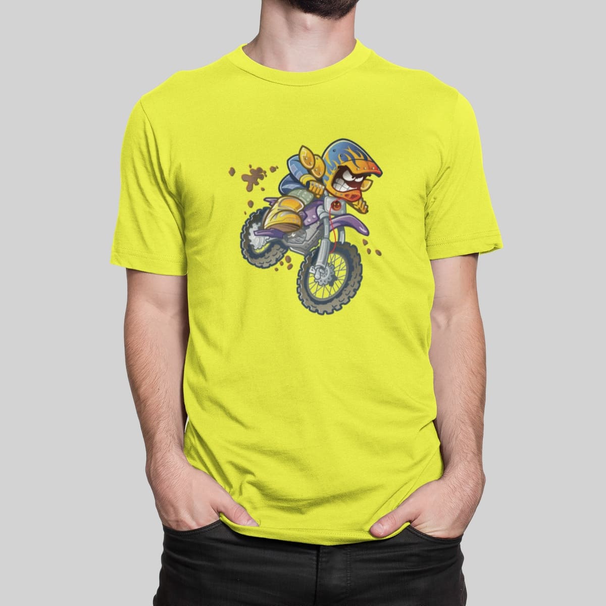 Στάμπα για μπλούζα, Dirt Bike (10361) - Lemon (302)