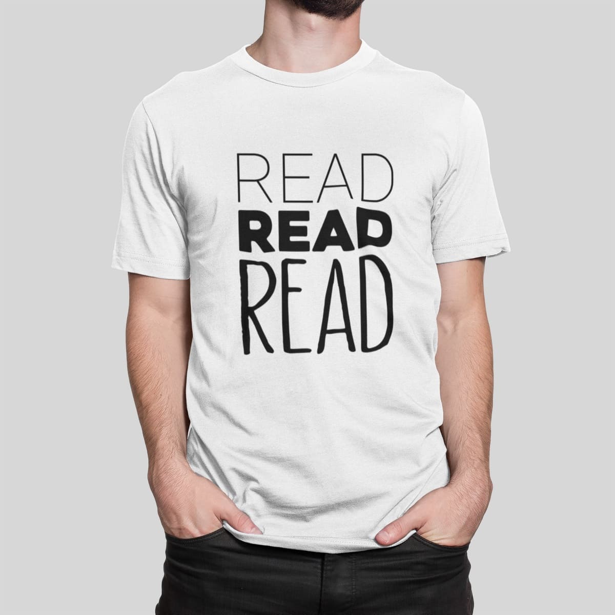 Στάμπα για μπλούζα, Read Read Read (10383) - White (102)