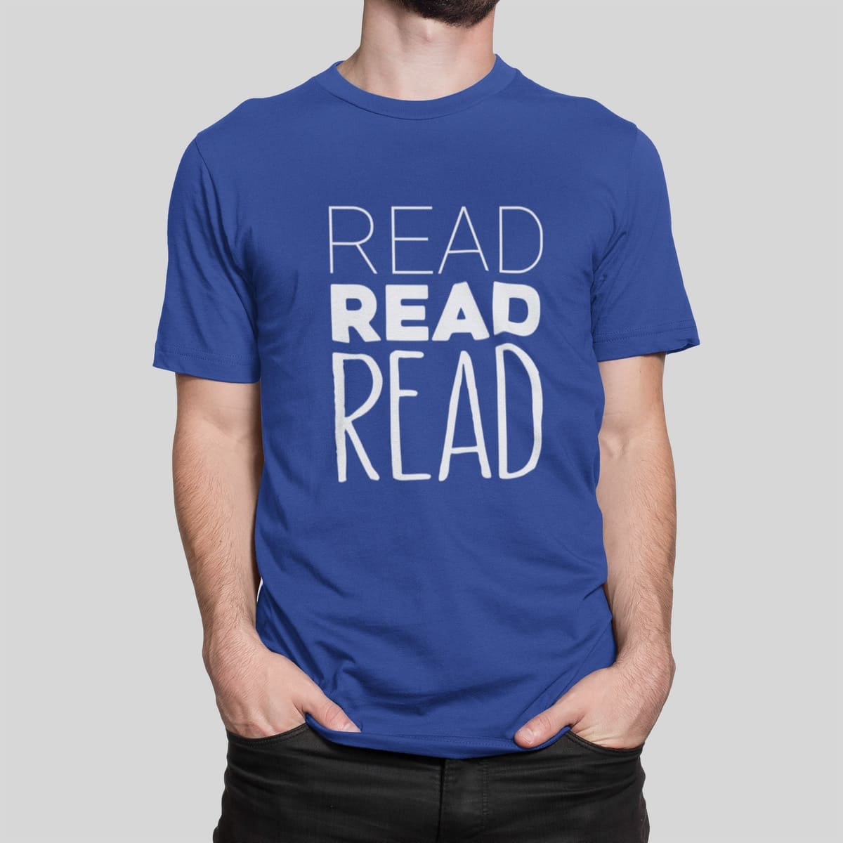 Στάμπα για μπλούζα, Read Read Read (10383) - Royal Blue (241)