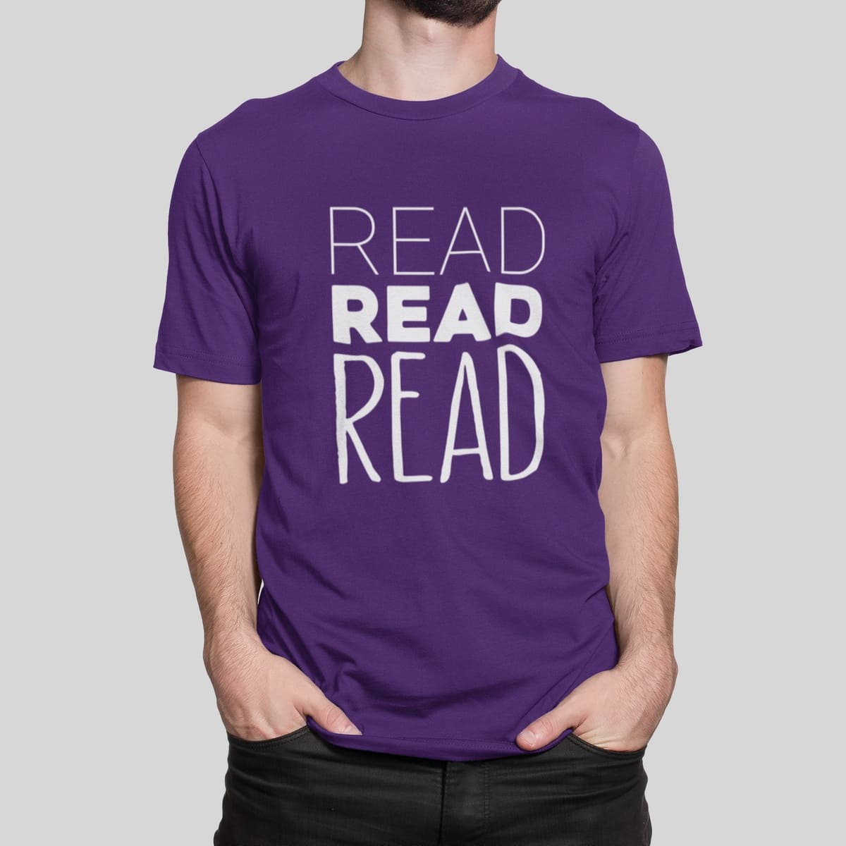 Στάμπα για μπλούζα, Read Read Read (10383) - Dark Purple (712)