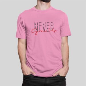 Στάμπα για μπλούζα, Never grow up (10386) - Pink (136)