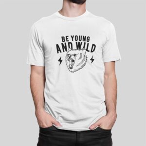 Στάμπα για μπλούζα, Be young and wild (10389) - White (102)