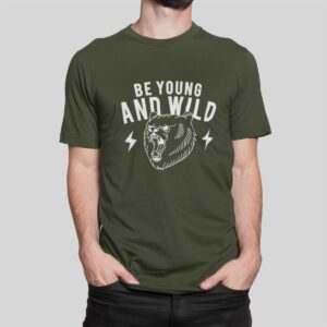 Στάμπα για μπλούζα, Be young and wild (10389) - Army (269)