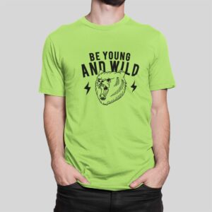 Στάμπα για μπλούζα, Be young and wild (10389) - Apple Green (280)