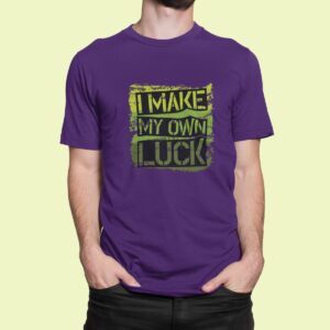 Στάμπα για μπλούζα, I make my own luck (10390) - Dark Purple (712)