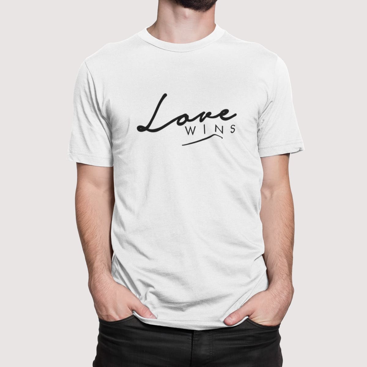 Στάμπα για μπλούζα, Love wins (10391) - White (102)