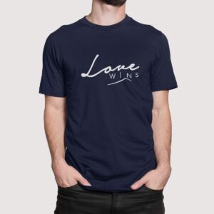 Στάμπα για μπλούζα, Love wins (10391) - French Navy (319)