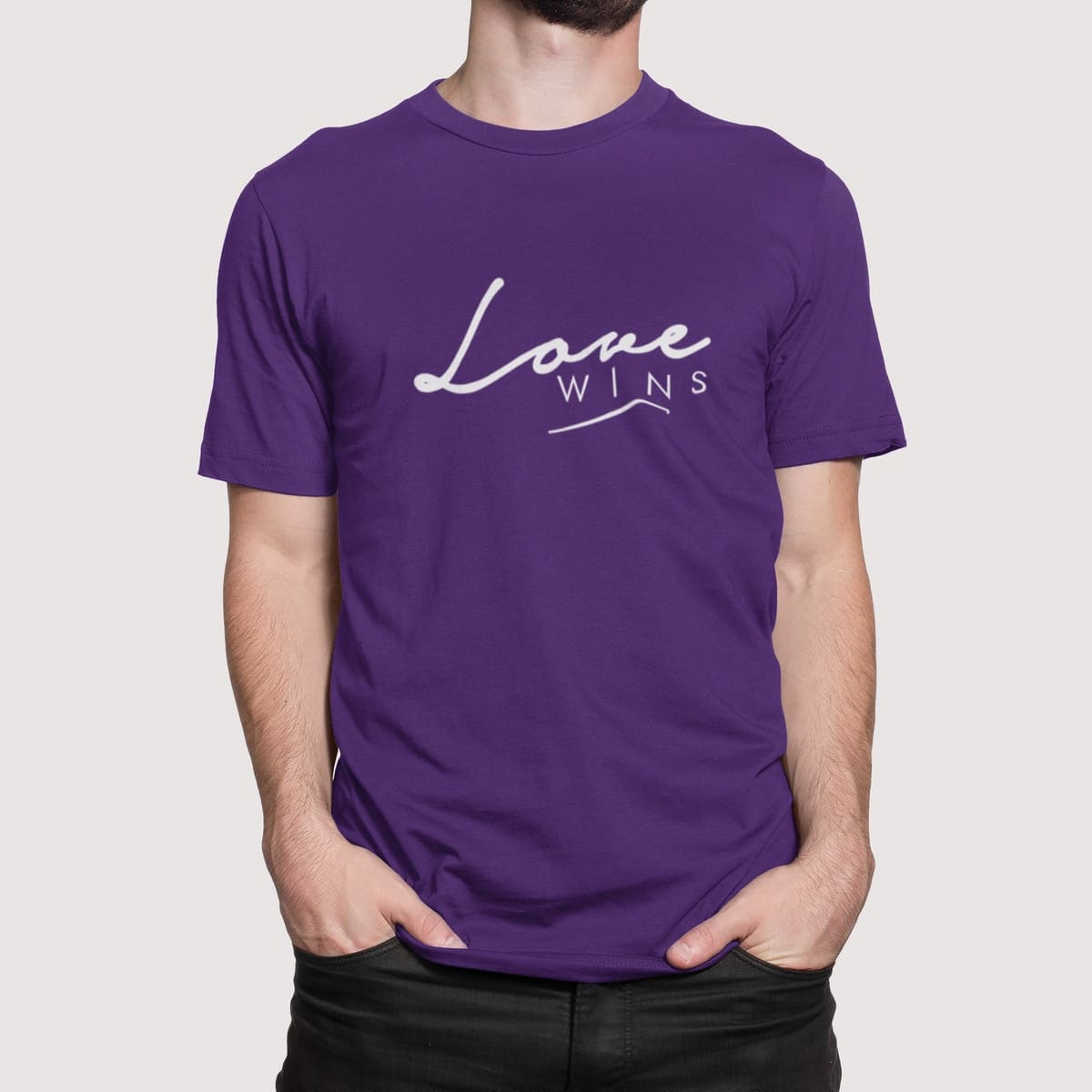 Στάμπα για μπλούζα, Love wins (10391) - Dark Purple (712)