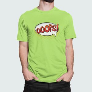 Στάμπα για μπλούζα, ooops cartoon style (10402) - Apple Green (280)