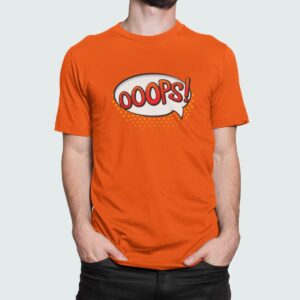 Στάμπα για μπλούζα, ooops cartoon style (10402) - Orange (400)