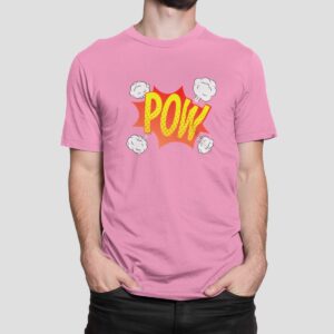 Στάμπα για μπλούζα, Pow Cartoon Style (10406) - Pink (136)