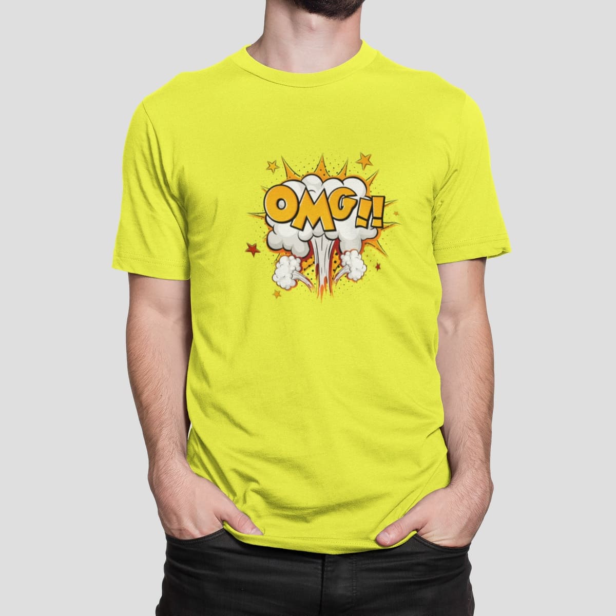 Στάμπα για μπλούζα, Omg Cartoon Style (10413) - Lemon (302)