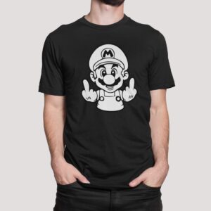 Στάμπα για μπλούζα, Fuck Off Super Mario (10179) - Black (309)