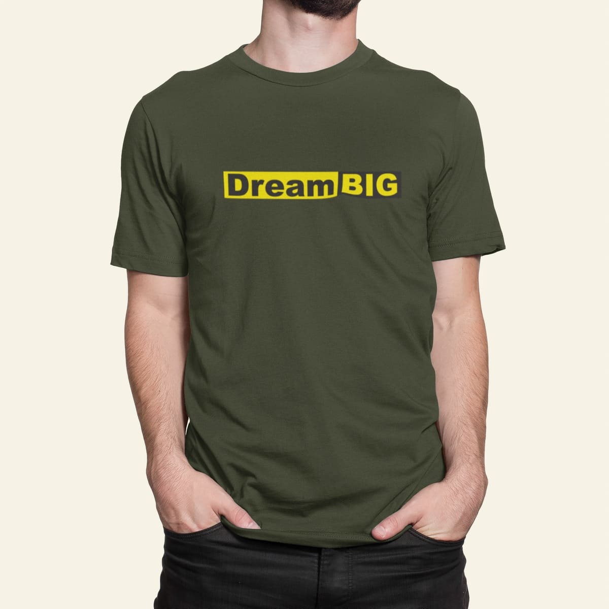 Στάμπα για μπλούζα, Dream Big (10414) - Army (269)