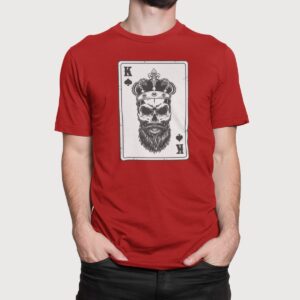 Στάμπα για μπλούζα, King of spades (10421) - Red (145)