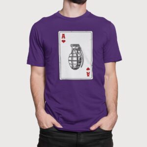 Στάμπα για μπλούζα, Ace of hearts (10424) - Dark Purple (712)