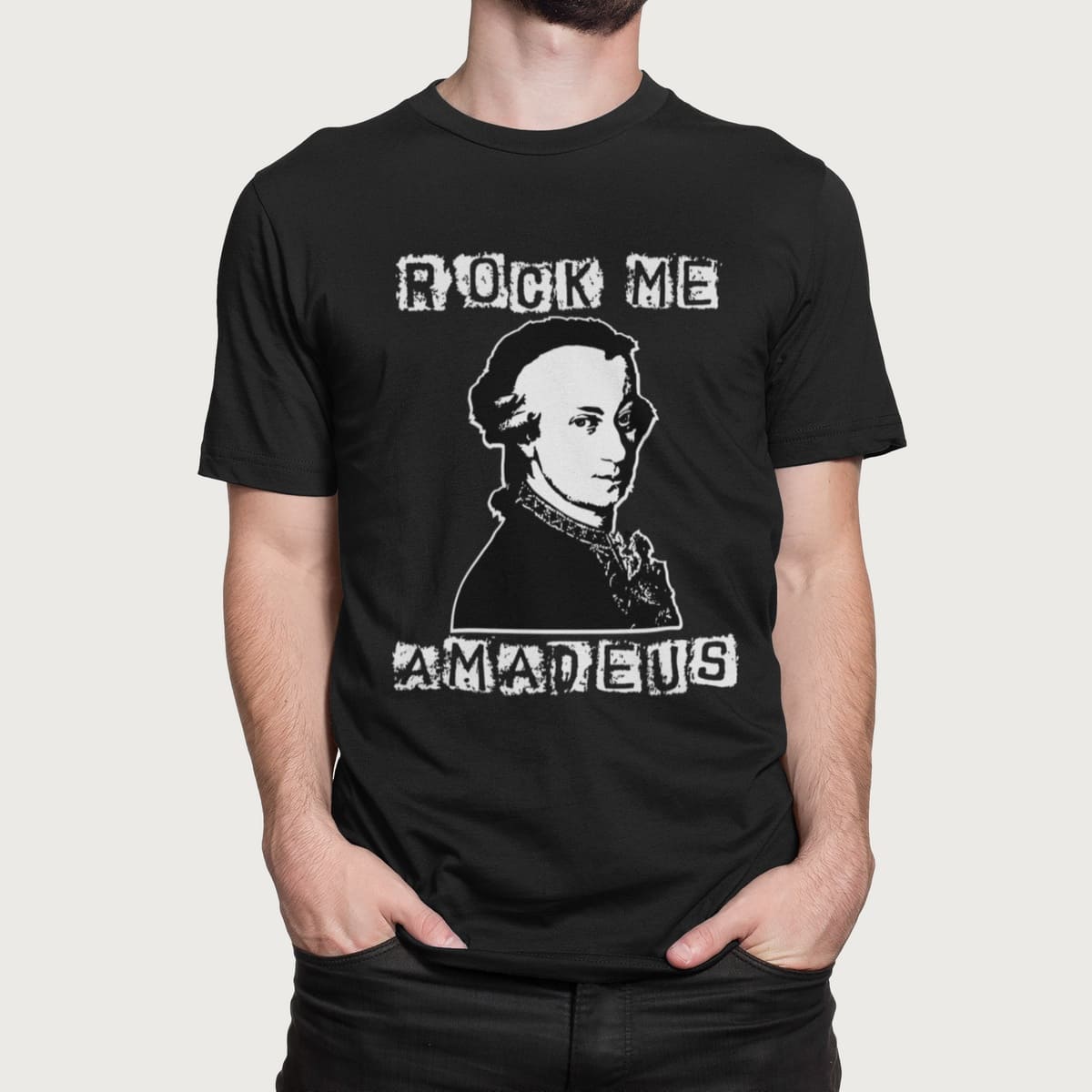 Στάμπα για μπλούζα, Rock me Amadeus (10433) - Black (309)