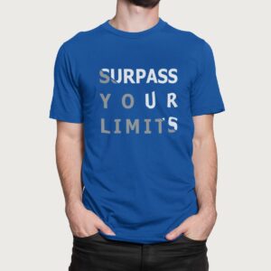 Στάμπα για μπλούζα, Surpass your limits (10434) - Royal Blue (241)