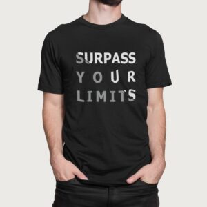 Στάμπα για μπλούζα, Surpass your limits (10434) - Black (309)