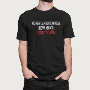 Στάμπα για μπλούζα, Words cannot express (10435) - Black (309)