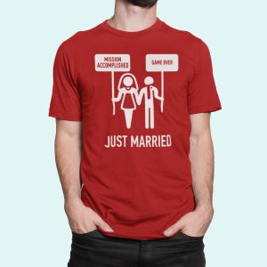 Στάμπα για μπλούζα, Game Over Marriage (10171) - Red (145)