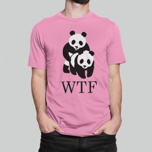 Στάμπα για μπλούζα, Wtf Panda (10205) - orchid pink (136)