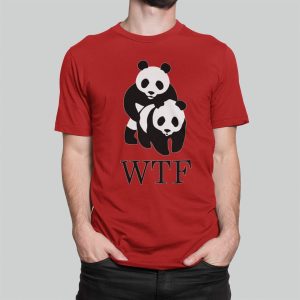 Στάμπα για μπλούζα, Wtf Panda (10205) - Red (145)