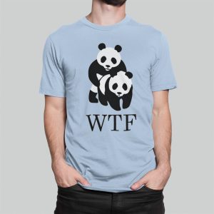 Στάμπα για μπλούζα, Wtf Panda (10205) - Sky Blue (220)