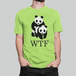 Στάμπα για μπλούζα, Wtf Panda (10205) - Apple Green (280)