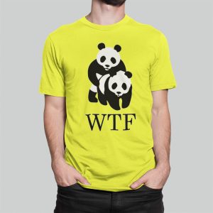 Στάμπα για μπλούζα, Wtf Panda (10205) - Lemon (302)