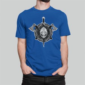 Μπλούζα με στάμπα , Viking Crest (10031) - Royal Blue (241)