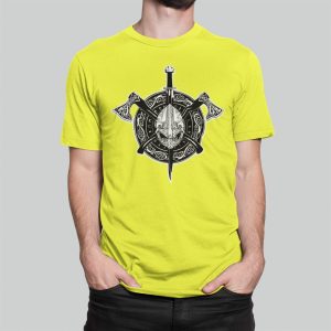 Μπλούζα με στάμπα , Viking Crest (10031) - Lemon (302)