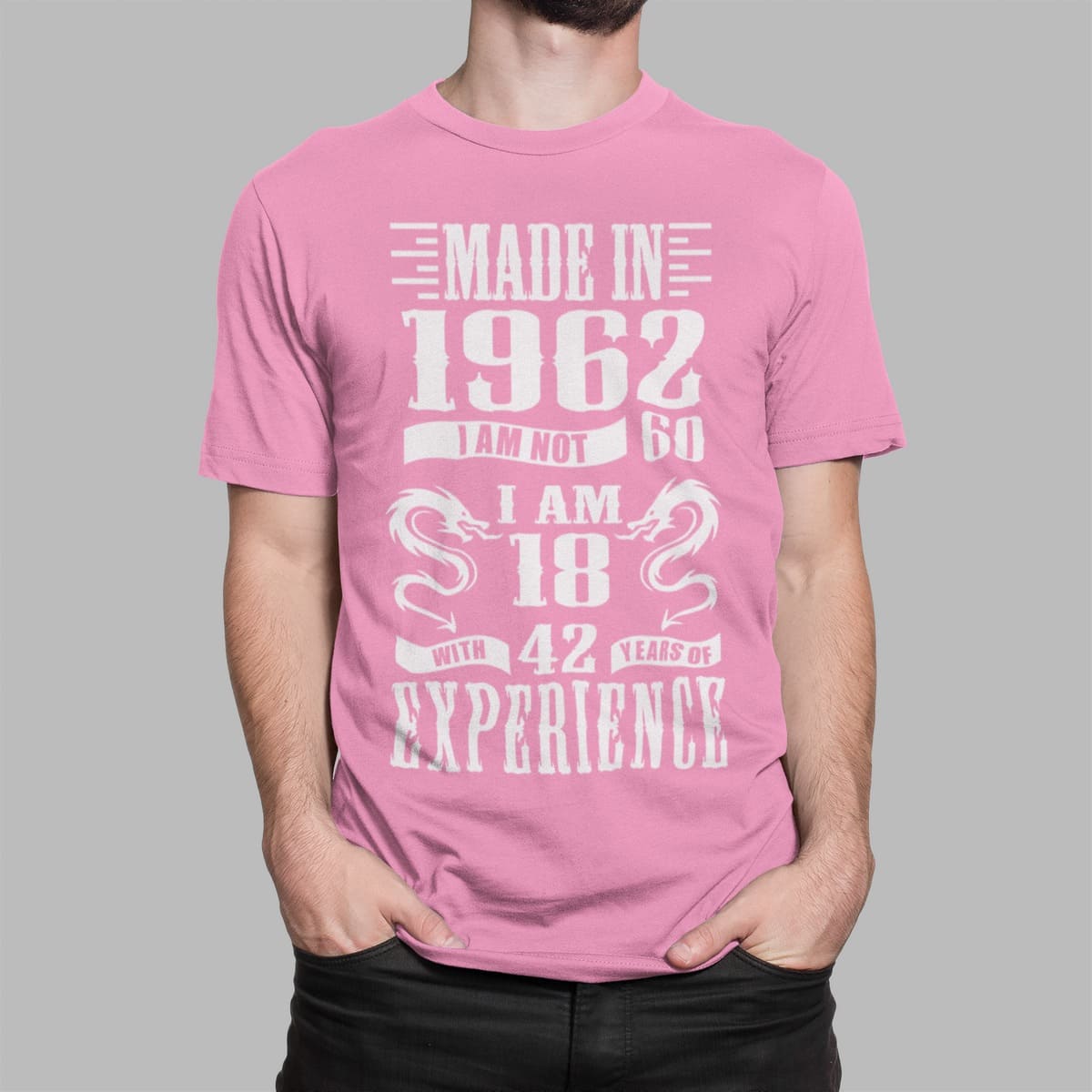 Μπλουζάκι με στάμπα , Made in 1962 Experience (10380) - Orchid Pink (136)