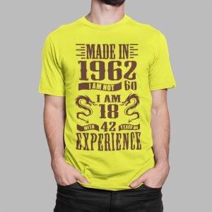 Μπλουζάκι με στάμπα , Made in 1962 Experience (10380) - Lemon (302)