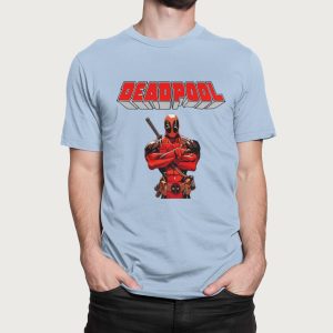 Μπλούζα με εκτύπωση , Deadpool (10393) - Sky Blue (220)