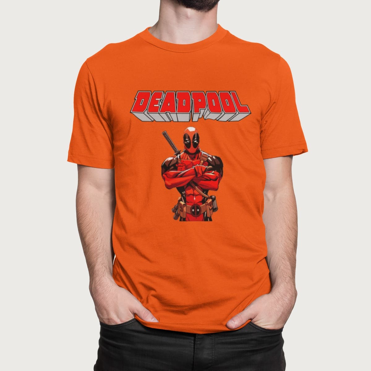 Μπλούζα με εκτύπωση , Deadpool (10393) - Orange (400)