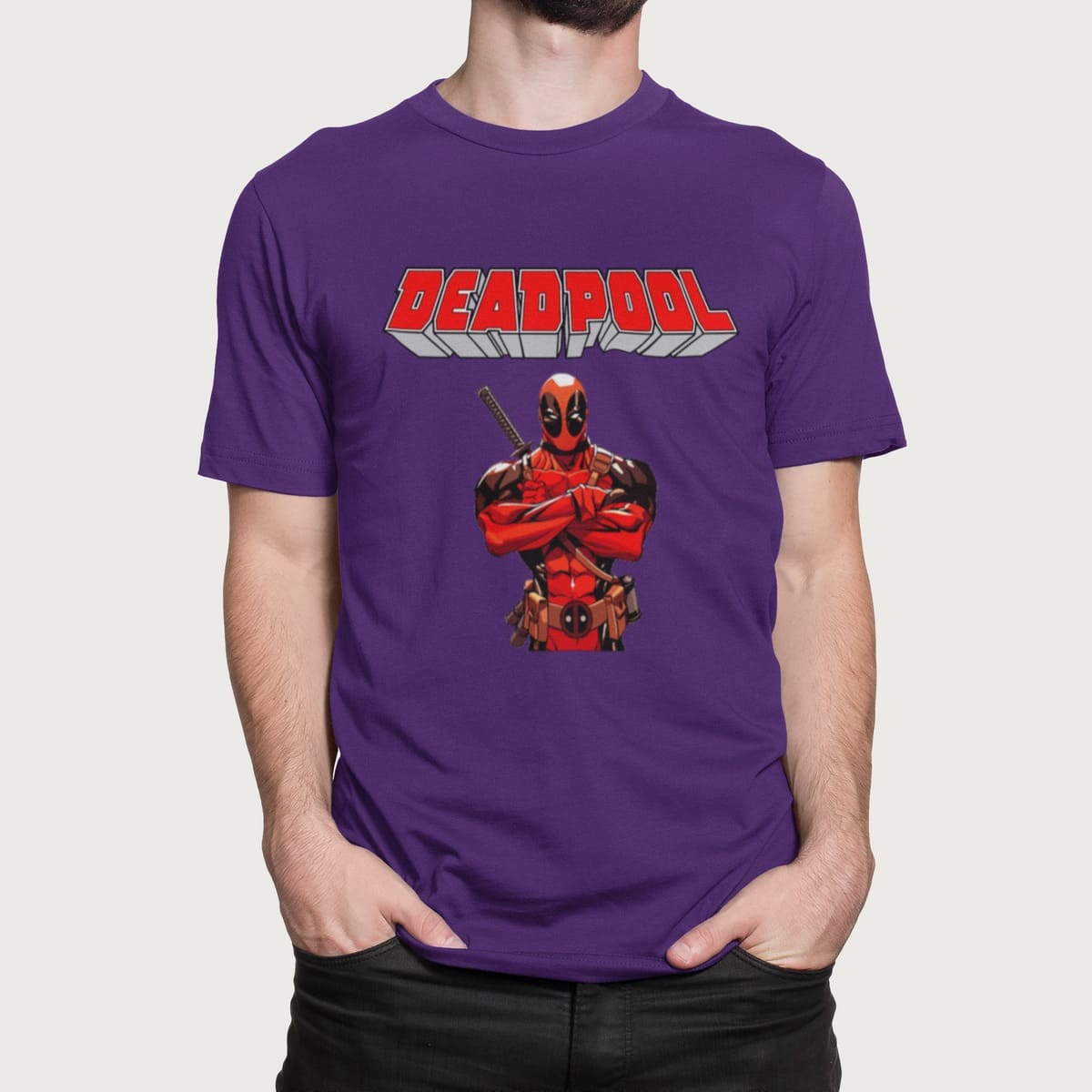 Μπλούζα με εκτύπωση , Deadpool (10393) - Dark Purple (712)