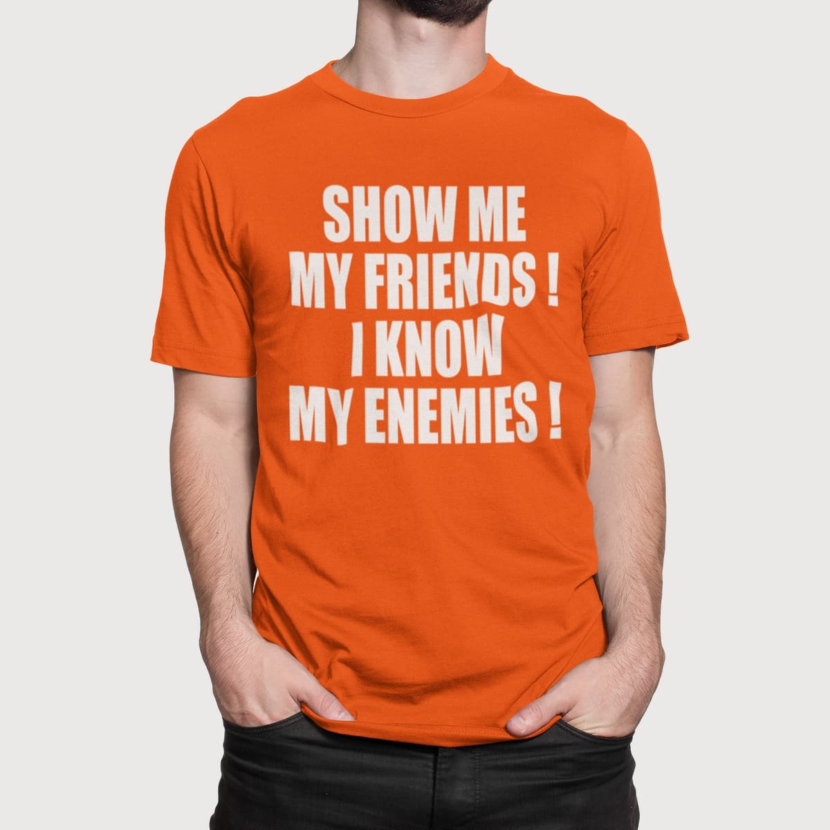 Εκτύπωση σε μπλουζάκι , Show me my Friends (10400) - Orange (400)