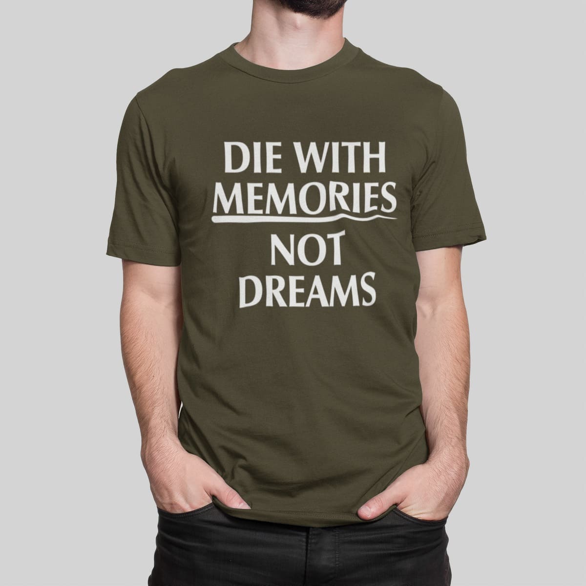 Μπλουζάκι με στάμπα , Die with memories (10442) - Army (269)