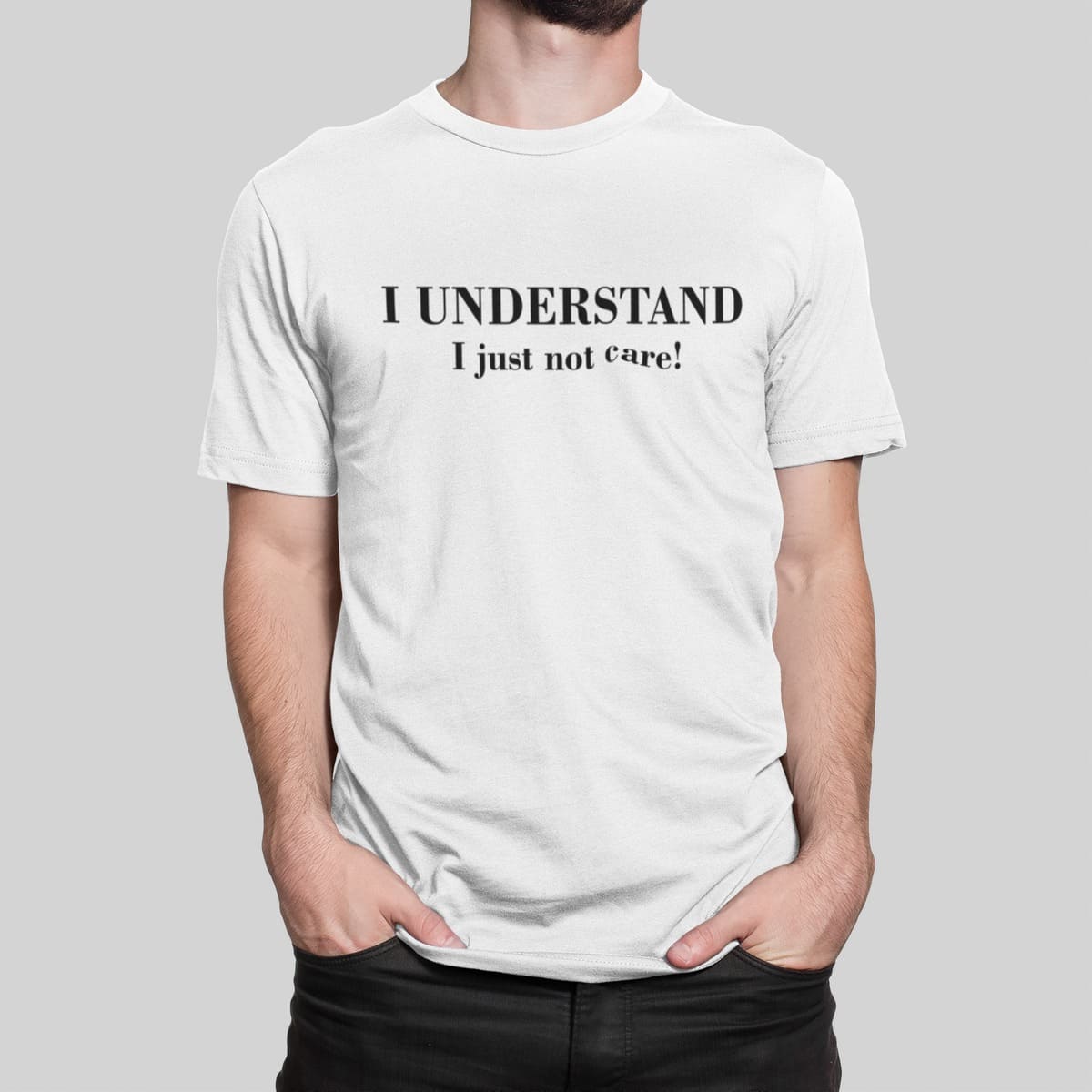 Μπλούζα με στάμπα , I Understand (10443) - White (102)